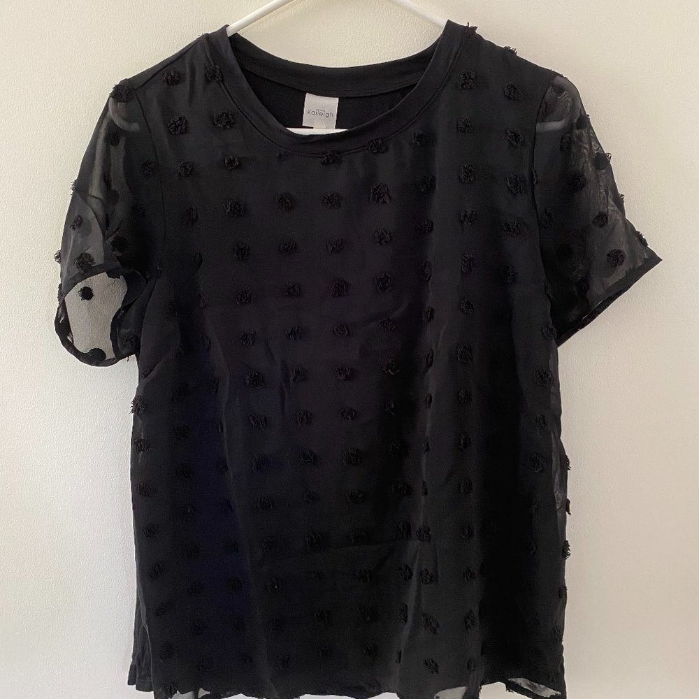 NWT Kaileigh Coeta Mixed Material Blouse